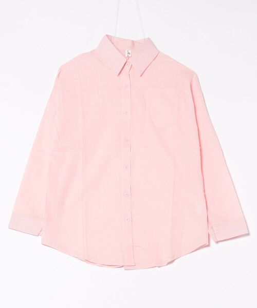 美品 ACCUSE リネンシャツ　ピンク　F セール】麻混 シャツ（シャツ/ブラウス）｜BLANC FICELLE