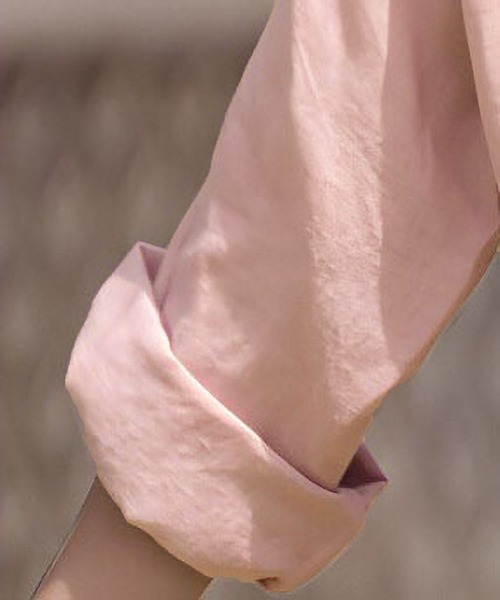BLANC FICELLE(ブランフィセル)の「麻混 シャツ(シャツ/ブラウス・レディース・ブルー/ピンク/キャメル・M/L/XL)」の16枚目の写真