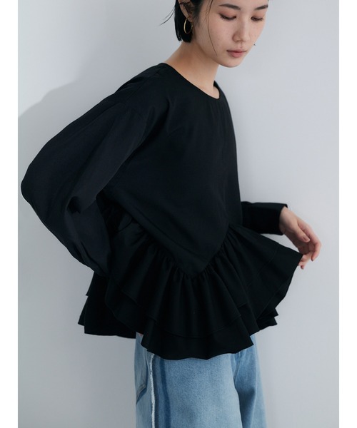 Brown&Street(ブラウンアンドストリート)の「フェアリーブラウス(シャツ/ブラウス・レディース・ブラック/ホワイト・FREE)」の12枚目の写真