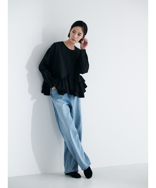 Brown&Street(ブラウンアンドストリート)の「フェアリーブラウス(シャツ/ブラウス・レディース・ブラック/ホワイト・FREE)」の16枚目の写真