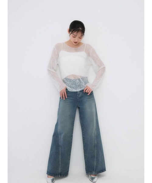 カーブ バギー デニム パンツ（デニムパンツ）｜Enewd nina（エ