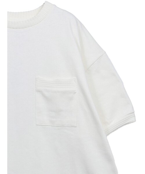 JEMORGAN（ジェーイーモーガン）の「【JEMORGAN LONG JOHNS】 カットオフリブTEE ショートスリーブT ポケT（Tシャツ/カットソー・メンズ・ホワイト/モカ/ブラック系その他・2/3/4）」の5枚目の写真