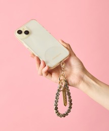 HASHIBAMI（ハシバミ）の「【HASHIBAMI】天然石(カラー)ハート スマホハンドストラップ（スマホグッズ・レディース）」