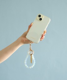 HASHIBAMI（ハシバミ）の「【HASHIBAMI】天然石(カラー)ハート スマホハンドストラップ（スマホグッズ）」