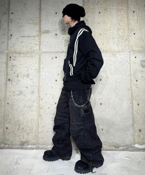 ストリート系★Roaringrad★WASHED HOODIE ZIP-UP パーカー ROARINGRAD】WASHED HOODIE ZIP-UP 2（パーカー）｜ROARINGRAD