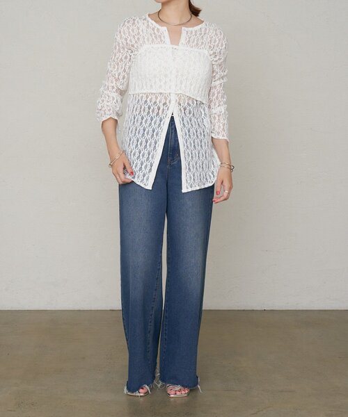 SHENERY（シーナリー）の「《３サイズ展開/旬なスタイリング》バギーデニム（デニムパンツ・レディース・ブルー系その他/ブルー・34/36/38）」の6枚目の写真