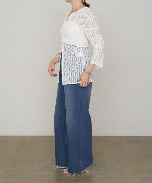 SHENERY（シーナリー）の「《３サイズ展開/旬なスタイリング》バギーデニム（デニムパンツ・レディース・ブルー系その他/ブルー・34/36/38）」の9枚目の写真