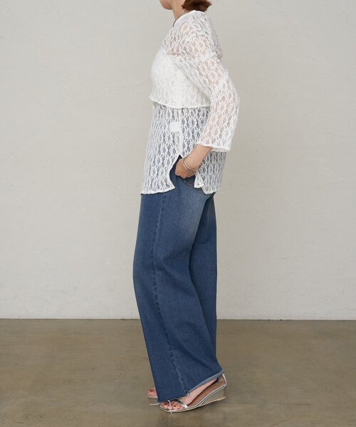 SHENERY（シーナリー）の「《３サイズ展開/旬なスタイリング》バギーデニム（デニムパンツ・レディース・ブルー系その他/ブルー・34/36/38）」の10枚目の写真