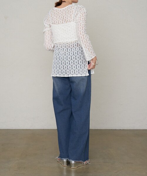 SHENERY（シーナリー）の「《３サイズ展開/旬なスタイリング》バギーデニム（デニムパンツ・レディース・ブルー系その他/ブルー・34/36/38）」の11枚目の写真