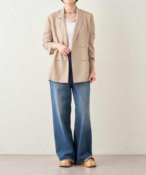 SHENERY（シーナリー）の「《３サイズ展開/旬なスタイリング》バギーデニム（デニムパンツ・レディース・ブルー系その他/ブルー・34/36/38）」の22枚目の写真