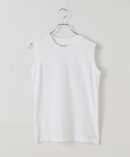 HANES(ヘインズ)の「《2枚セット》Hanes/ヘインズ 2P JAPAN FIT for Her スリーブレスTEE(Tシャツ/カットソー・レディース・ピンク/ブラック・MEDIUM/LARGE)」の17枚目の写真