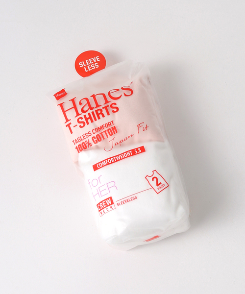HANES(ヘインズ)の「《2枚セット》Hanes/ヘインズ 2P JAPAN FIT for Her スリーブレスTEE(Tシャツ/カットソー・レディース・ピンク/ブラック・MEDIUM/LARGE)」の15枚目の写真
