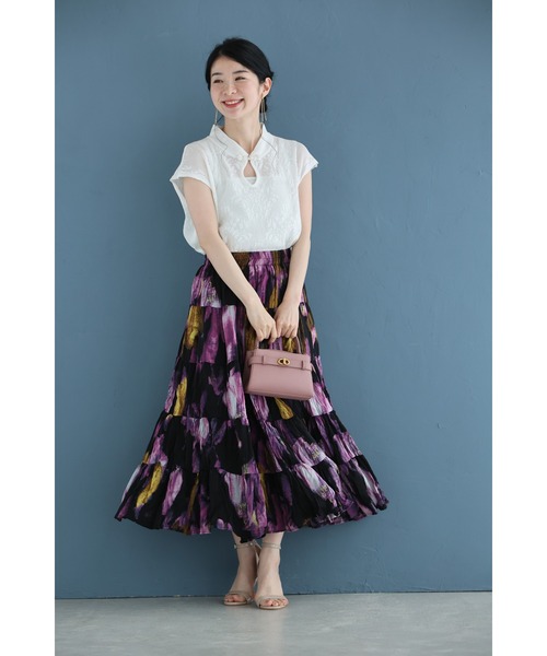 cawaii（カワイイ）の「アジアンデザインな首元のメッシュカットソートップス（Tシャツ/カットソー・レディース・ホワイト・FREE）」の12枚目の写真