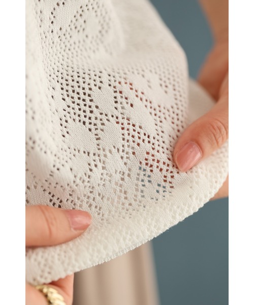 cawaii（カワイイ）の「アジアンデザインな首元のメッシュカットソートップス（Tシャツ/カットソー・レディース・ホワイト・FREE）」の8枚目の写真