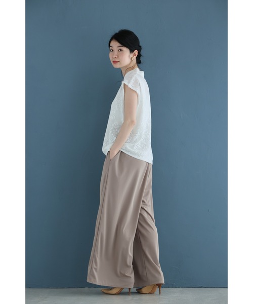 cawaii（カワイイ）の「アジアンデザインな首元のメッシュカットソートップス（Tシャツ/カットソー・レディース・ホワイト・FREE）」の3枚目の写真