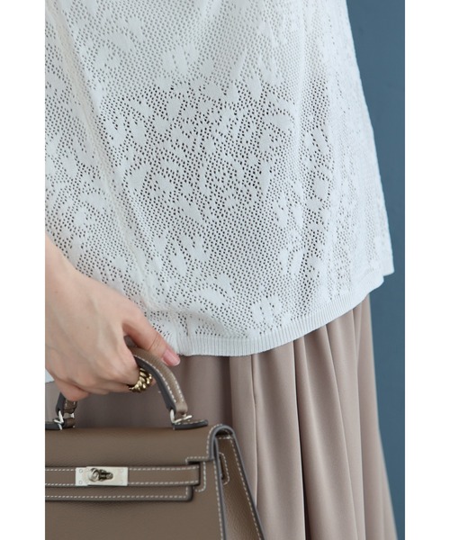 cawaii（カワイイ）の「アジアンデザインな首元のメッシュカットソートップス（Tシャツ/カットソー・レディース・ホワイト・FREE）」の18枚目の写真