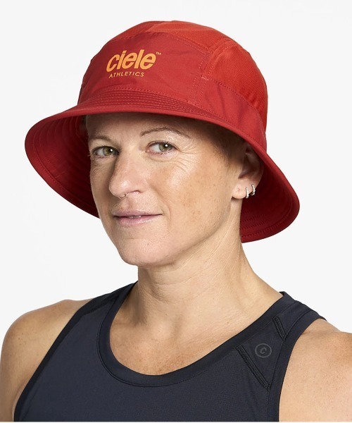 go slow caravan（ゴースローキャラバン）の「Ciele/シエル　Athletics GO Bucket-Comp-Athletics（ハット・メンズ・ブラック/レッド・FREE）」の7枚目の写真