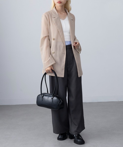 MAGASIN DE MODE Onjna(マガジンデモードオンジェナ )の「【MAGASIN DE MODE Onjna】PUレザー ロングハンドルボストンバッグ 横長 ワイド 韓国風 KNF-TP(ボストンバッグ・レディース・シルバー/ブラック/レッド・FREE)」の19枚目の写真