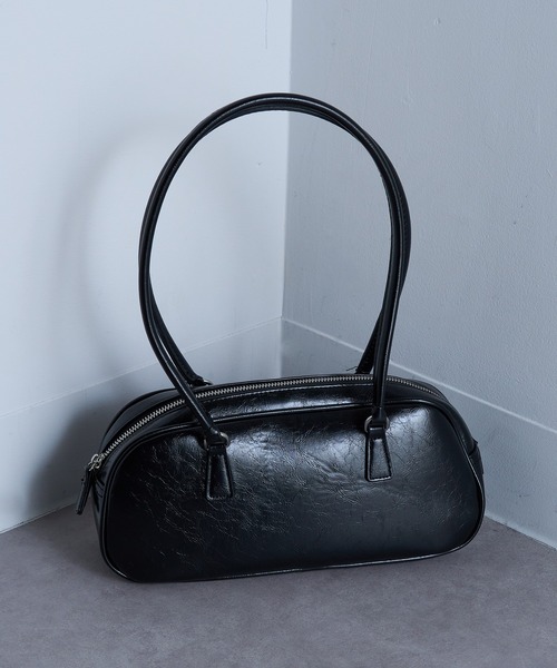 セール】【MAGASIN DE MODE Onjna】PUレザー ロングハンドルボストン