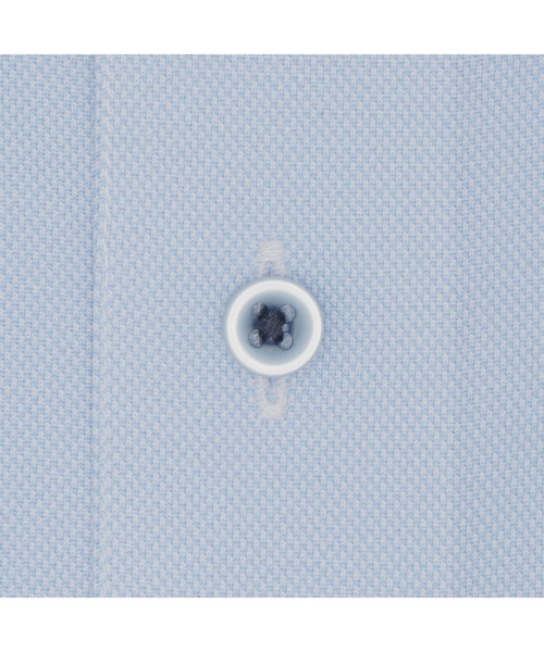 TOKYO SHIRTS(トウキョウシャツ)の「形態安定ノンアイロン ボタンダウン 半袖ストレッチビジネスワイシャツ(ビジネスシャツ・メンズ・サックスブルー・首回り39cm/首回り41cm/首回り42cm/首回り43cm/首回り37cm)」の4枚目の写真
