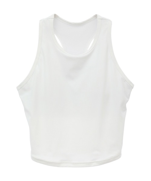 Julier Yoga and Relax（ジュリエヨガアンドリラックス）の「Julier ソフトリブタンクトップ（タンクトップ・レディース・ブラック/ライトグリーン/ホワイト・1/0）」の4枚目の写真