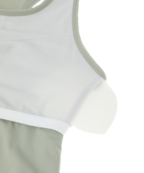 Julier Yoga and Relax（ジュリエヨガアンドリラックス）の「Julier ソフトリブタンクトップ（タンクトップ・レディース・ブラック/ライトグリーン/ホワイト・1/0）」の17枚目の写真