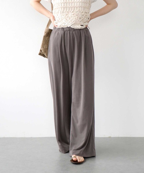Jines（ジネス）の「モダールイージーワイドパンツ（その他パンツ・レディース・カーキ/ブラウン/モカ・38）」の2枚目の写真
