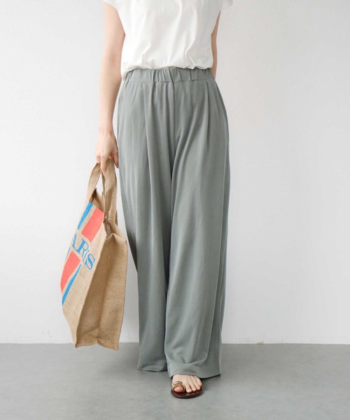 Jines（ジネス）の「モダールイージーワイドパンツ（その他パンツ・レディース・カーキ/ブラウン/モカ・38）」の3枚目の写真