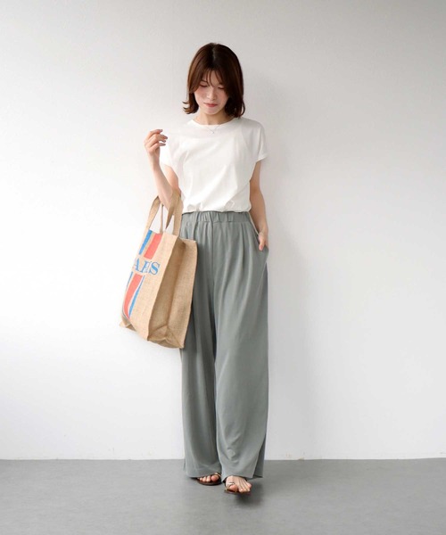 Jines（ジネス）の「モダールイージーワイドパンツ（その他パンツ・レディース・カーキ/ブラウン/モカ・38）」の22枚目の写真