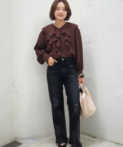 Healthy denim（ヘルシーデニム）の「【Healthy DENIM】Tallow(タロー)ハイライズストレートデニム（その他パンツ・レディース・ブラック・36/34/32/38）」の3枚目の写真