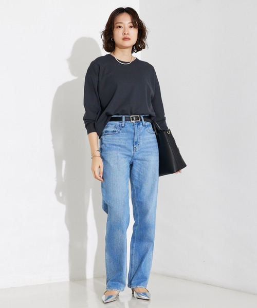 Healthy denim（ヘルシーデニム）の「【Healthy DENIM】Tallow(タロー)ハイライズストレートデニム（その他パンツ・レディース・ブラック・36/34/32/38）」の7枚目の写真