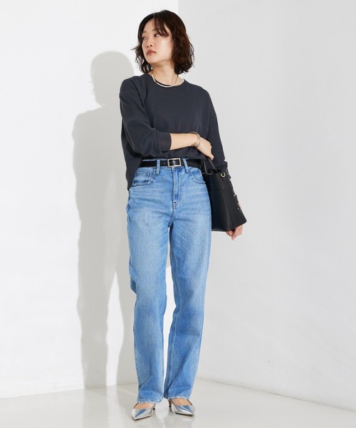Healthy denim（ヘルシーデニム）の「【Healthy DENIM】Tallow(タロー)ハイライズストレートデニム（その他パンツ・レディース・ブラック・36/34/32/38）」の8枚目の写真