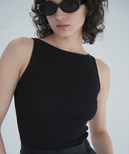 トップス CLANE BOAT NECK NO SLEEVE KNIT TOPS CLANE - BOAT NECK NO SLEEVE KNIT TOPS の通販 by ☆｜クラネ