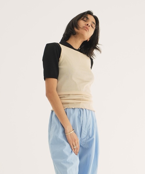 トップス CLANE BOAT NECK NO SLEEVE KNIT TOPS CLANE BOAT NECK NO SLEEVE KNIT TOPS - メルカリ