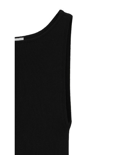 セール】BOAT NECK RIB KNIT TANK TOP（タンクトップ）｜CLANE