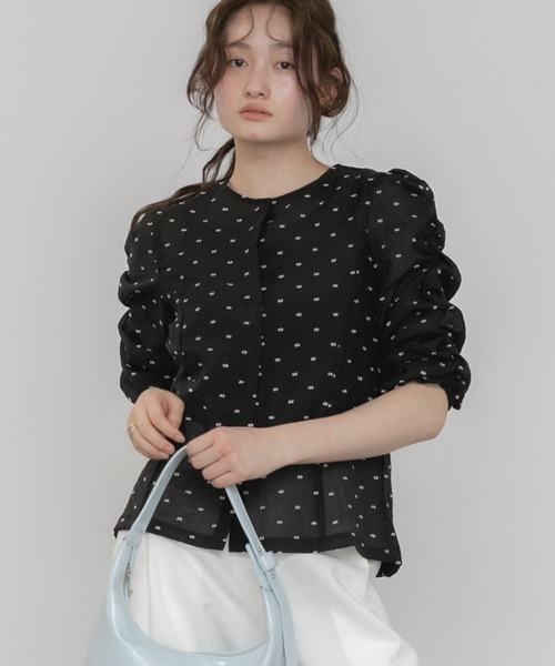 SEA NEW YORK シャーリングブラウス ノースリーブシャーリングブラウス シャツ ブラウス 半袖 半袖