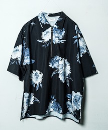 半袖ハーフジップシャツ