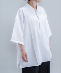 半袖ハーフジップシャツ