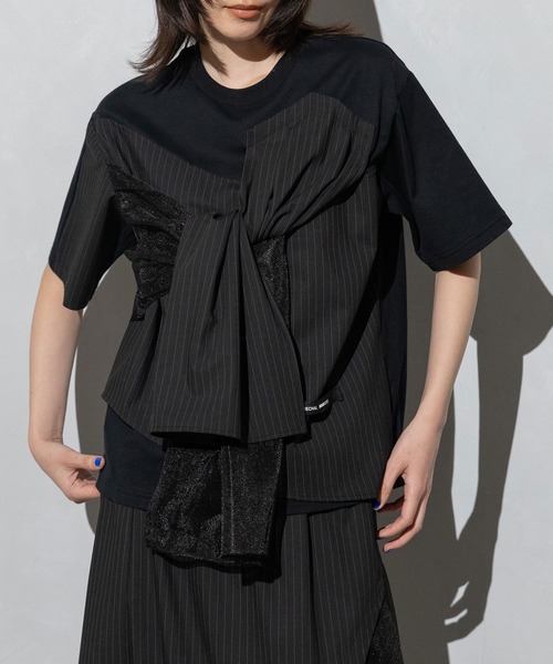 ↓未使用MARECHALTERRE(マルシャルテル）サイドフレア裾リブカットソー ↓未使用MARECHALTERRE(マルシャルテル）サイドフレア裾リブ