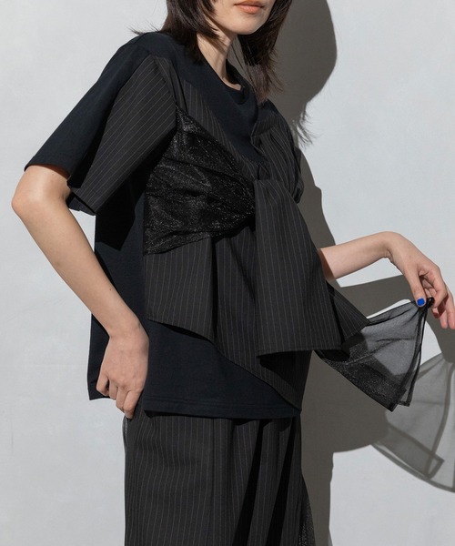 【MARECHAL TERRE】　フリルデザインTシャツ　トップス MARECHAL TERRE（マルシャルテル）の「フリルデザイントップス