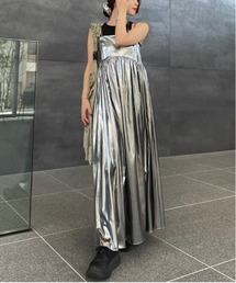 Ameri(A)MEDI LEATHER LIKE VOLUME CAMI DRESS(s[X)
