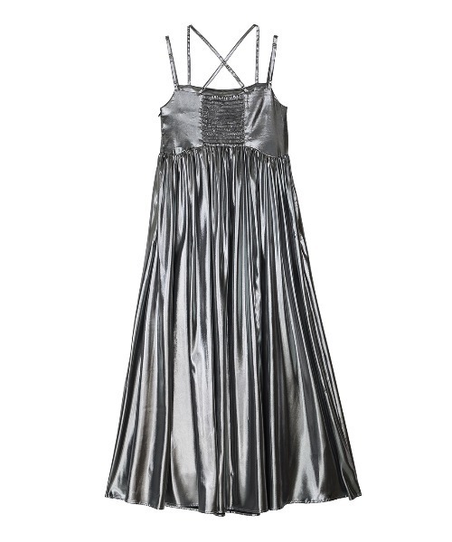 ワンピース AMERI ad セール】MEDI LEATHER LIKE VOLUME CAMI DRESS（ワンピース