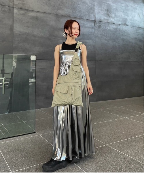 ワンピース ameri VELOUR LACE NO SLEEVE DRESS Ameri（アメリ）の「VELOUR LACE NO SLEEVE DRESS（ワンピース