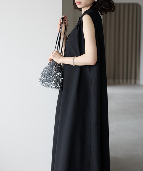 each（イーチ）の「スタンドカラーノースリーブシャツワンピース（ワンピース・レディース・オレンジ/グリーン/ブラック・FREE）」の20枚目の写真