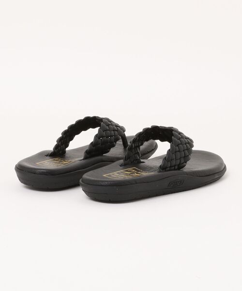 ISLAND SLIPPER（アイランドスリッパ）の「アイランドスリッパ /PB903W BLACK / レザーメッシュ トングサンダル（サンダル・メンズ・ブラック・6/7/8/9/10/11）」の2枚目の写真