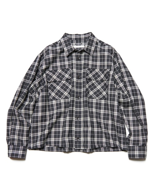 SOPHNET.（ソフネット）の「SAXONY WOOL CHECK LOGO PATCH SHIRT（シャツ/ブラウス・メンズ・B/A・3/1/2/4）」の2枚目の写真