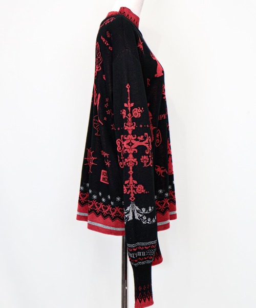 rurumu:（ルルムウ）の「rurumu:/ルルムウ/tattoo motif highneck sweater(large)（ニット/セーター・レディース・ブラック/ベージュ/グレー・FREE）」の9枚目の写真
