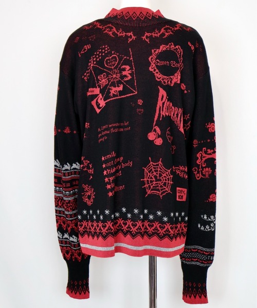 rurumu:（ルルムウ）の「rurumu:/ルルムウ/tattoo motif highneck sweater(large)（ニット/セーター・レディース・ブラック/ベージュ/グレー・FREE）」の10枚目の写真