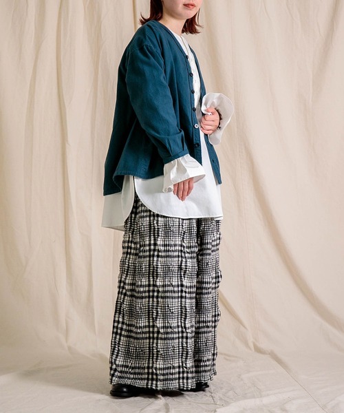 prit] ウールコットンチェック タックスカート | Domingo（ドミンゴ