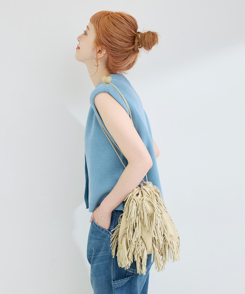 Simplicite(サンプリシテ)の「手洗い可 / 接結モールベスト(ベスト・レディース・ベージュ/ネイビー/サックスブルー・FREE)」の21枚目の写真